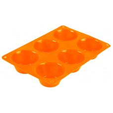 Форма для выпечки TalleR TR-66200, 6 маффинов оранжевая